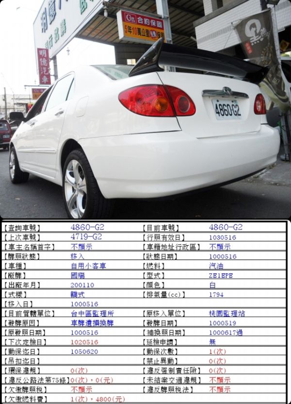 TOYOTA 阿提斯 ALITS 1.8 照片3